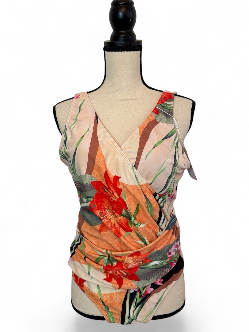 NWT DiDOPIP Women's One Piece Floral Swimsuit Women's XL